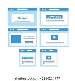 navegación web,páginas web de navegación ilustración vectorial