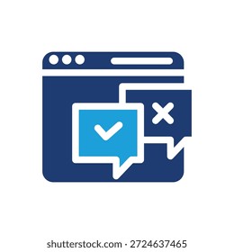 Web Encuesta de color icono Vector diseño bueno para el Web o el App móvil