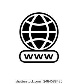 Web symbol icon vector illustration. globe, internet, world icon.