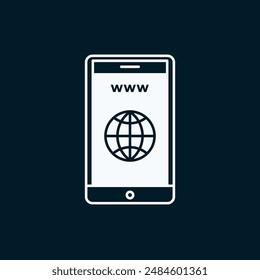 Web symbol icon vector illustration. globe, internet, world icon.