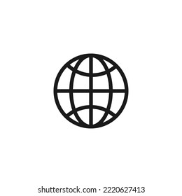 Vector de icono de símbolo Web en fondo blanco.