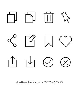 Symbolsatz für Websymbole - Vektordesign.