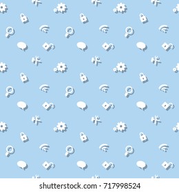 Web Symbols Interface Application Seamless Pattern Background