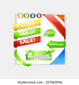 Web tags. Vector