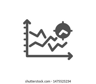 Web targeting chart sign. Seo analysis icon. Traffic management symbol. Classic flat style. Simple seo analysis icon. Vector