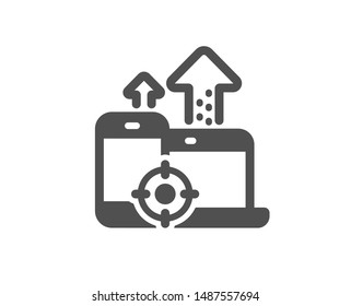 Web targeting sign. Seo devices icon. Traffic management symbol. Classic flat style. Simple seo devices icon. Vector