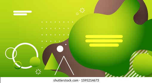 web template with blank bars dynamical colorful gradient abstract banner flowing liquid shape fluid color horizontal vector illustration