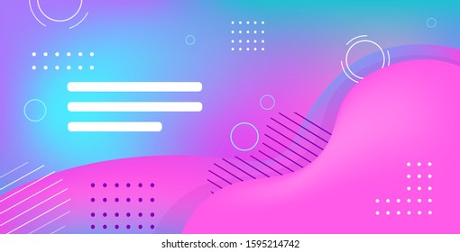 web template with blank bars dynamical colorful gradient abstract banner flowing liquid shape fluid color horizontal vector illustration