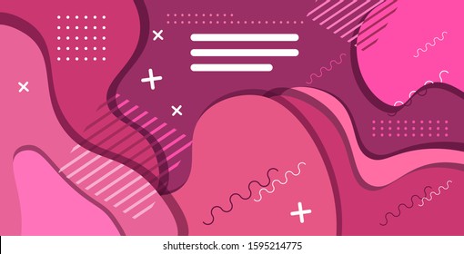 web template with blank bars dynamical colorful gradient abstract banner flowing liquid shape fluid color horizontal vector illustration
