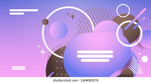 web template with blank bars dynamical colorful gradient abstract banner flowing liquid shape fluid color horizontal vector illustration