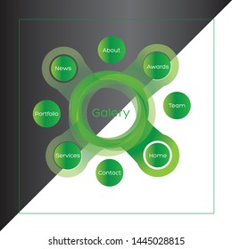 web template, button, circle design elements, homepage,presentation