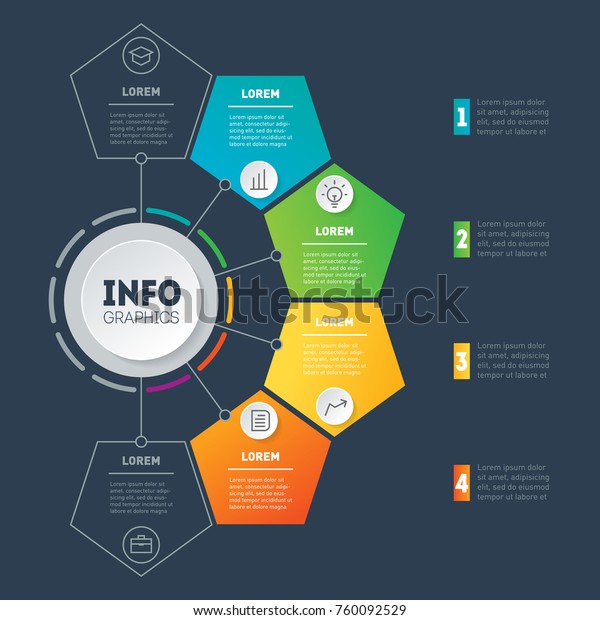 Web Template Chart Mindmap Diagram 4 Stock Vector (Royalty Free ...