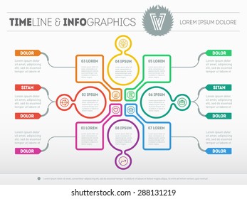 Web Template Circle Diagram Presentation Business Stock Vector (Royalty ...