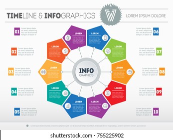 Round Diagram Four Colorful Semicircular Overlaid Stock Vector (Royalty ...