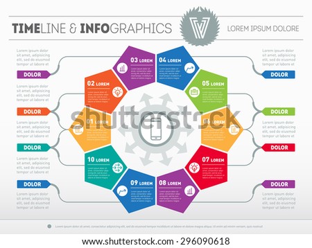 web template circle diagram presentation business stock vector