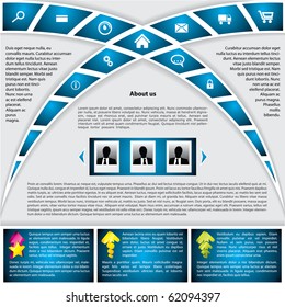 Web template with cool design