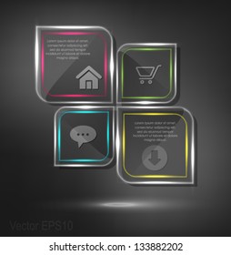 Web template design. Can be used for infographic or website homepage. Vector eps10.