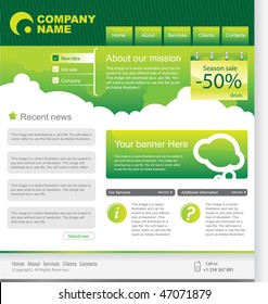 web template design. modern site.
