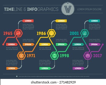Web Template for diagram or presentation. Business concept with 6 options. Vector infographic of technology or education process. Part of the report on dark background.