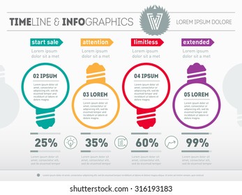 Web Template of diagram or presentation. Business concept with 4 options. Vector infographic or timeline of education process.