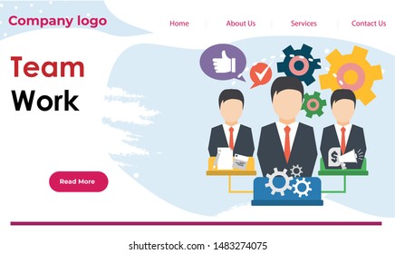 Web template easy to use business, office, it, automobile template vector 