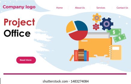 Web template easy to use business, office, it, automobile template vector 