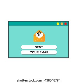 Web Template, Web Elements for site form of email subscribe, newsletter. Vector