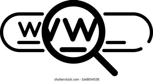 icono de plantilla web, abrir el sitio web de búsqueda, elementos de diseño del sitio web