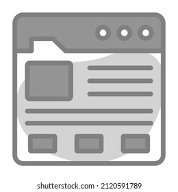 web template Icon. User interface Vector Illustration, As a Simple Vector Sign and Trendy Symbol in Line Art Style, for Design and Websites, or Mobile Apps,