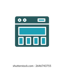 web template icon. vector.Editable stroke.linear style sign for use web design,logo.Symbol illustration.