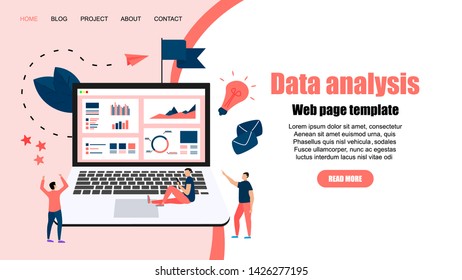 Web template. Mans studying financial statistics on screen monitor. Financial reports, charts graphs on screens of desktop. Business concept	