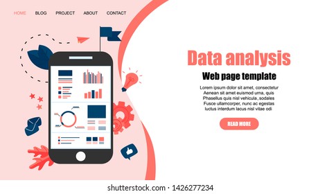 Web template. Mans studying financial statistics on screen monitor. Financial reports, charts graphs on screens of desktop. Business concept	