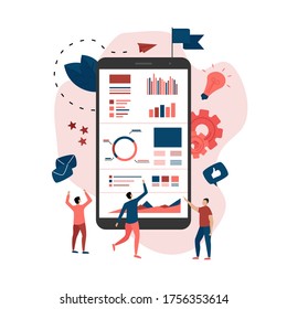 Web template. Mans studying financial statistics on screen monitor. Financial reports, charts graphs on screens of desktop. Business concept	
