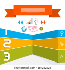 Web Template - Paper Vector Infographic Layout