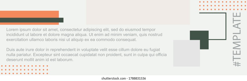 Web template for personal or advertising articles design - Vector