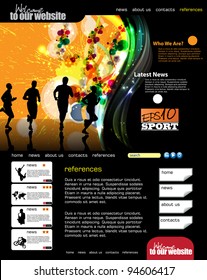 Web template with sport subject