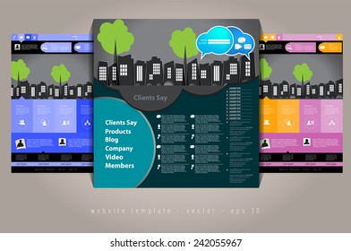 Web template, vector 