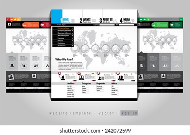 Web template, vector