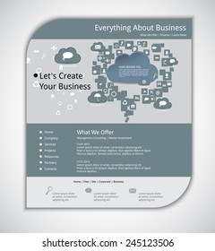 Web template, vector 