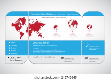 Web template, vector 