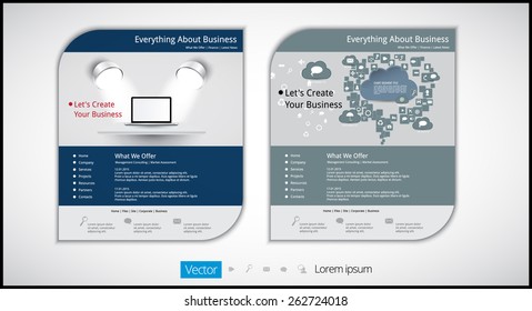 Web template, vector 