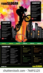 Web template, vector.