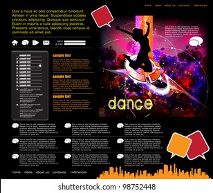 Web template. Vector