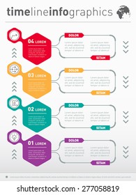 Web Template For Vertical Diagram Or Presentation. Business Concept With Four Options. Vector Infographic Of Technology Or Education Process. Part Of The Report.