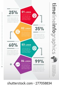 Web Template For Vertical Diagram Or Presentation. Business Concept With Four Options. Part Of The Report. Vector Infographic Of Technology Or Education Process.