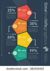 Web Template For Vertical Diagram Or Presentation. Business Concept With 4 Options. Part Of The Report. Vector Infographic Of Technology Or Education Process.