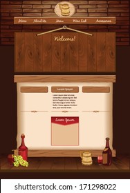 Web template for vintage cafe