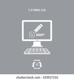 Web test with multiple choice questions - Vector web icon