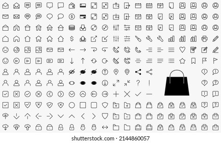 web . thin icon designs. a collection of simple icon designs for web and application displays. technology. outline . vector. modern. set of icon designs with eps format