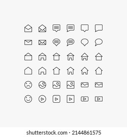 web . thin icon designs. a collection of simple icon designs for web and application displays. technology. outlines . vectors. modern. set of icon designs with eps format